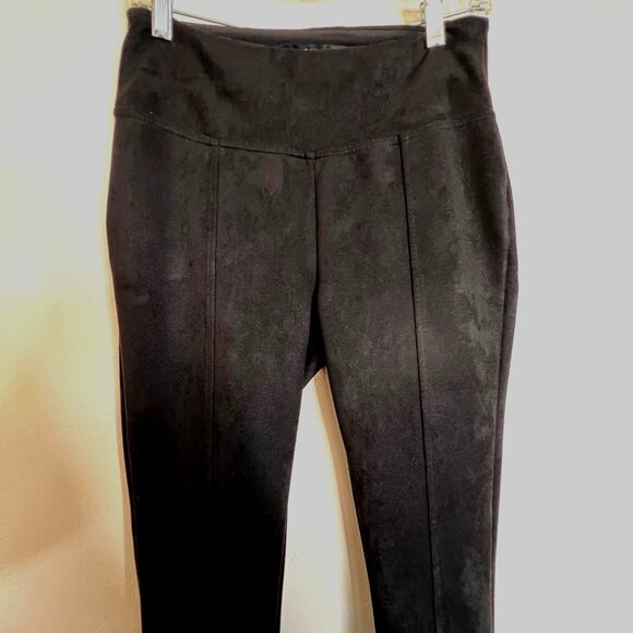 Andrew Marc Pants Women's Black Size S Soft Stretch Faux Suede Pull On Comfort - Picture 5 of 16